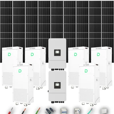 Kit Solar Trifásico Autoconsumo Deye 40kW 51xPanel Solar Aiko 665Wp 6xBatería Dyness 16kWh 54 Paneles - CuencaSolar