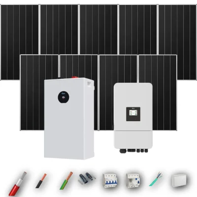 Kit Solar Trifásico Autoconsumo Deye 6kW 8xPanel Solar Aiko 665Wp Batería Deye 16kWh 9 Paneles - CuencaSolar