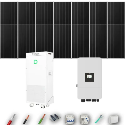 Kit Solar Trifásico Autoconsumo Deye 8kW 12xPanel Solar Aiko 665Wp Batería Dyness 16kWh 14 Paneles - CuencaSolar