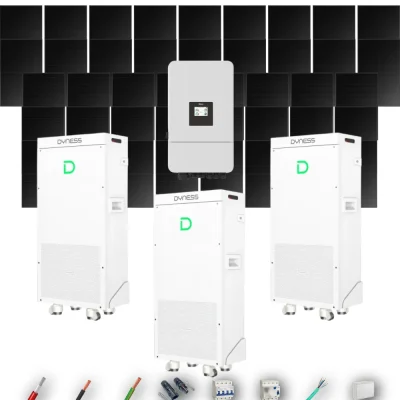 Kit Solar Trifásico Full Black Aislada Deye 15kW 34xPanel Solar Longi 475Wp 3 x Batería Dyness 16kWh 42 Paneles - CuencaSolar