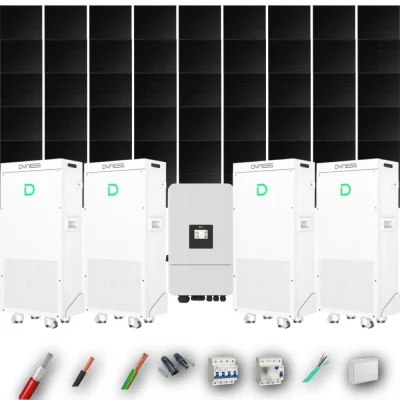 Kit Solar Trifásico Full Black Aislada Deye 20kW 43xPanel Solar Longi 475Wp 4 x Batería Dyness 16kWh 45 Paneles - CuencaSolar