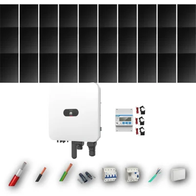 Kit Solar Trifásico Full Black Autoconsumo Huawei 12kW 29xPanel Solar Hyundai 500Wp 30 Paneles - CuencaSolar