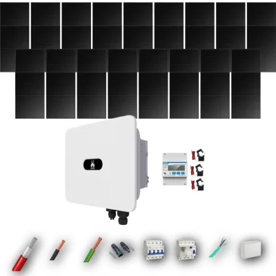 Kit Solar Trifásico Full Black Autoconsumo Huawei 15kW 31xPanel Solar Hyundai 500Wp 34 Paneles - CuencaSolar
