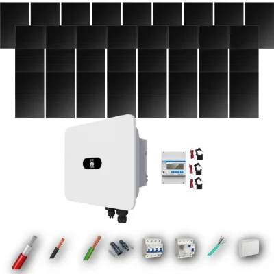 Kit Solar Trifásico Full Black Autoconsumo Huawei 15kW 31xPanel Solar Longi 475Wp 33 Paneles - CuencaSolar