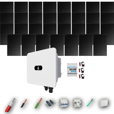 Kit Solar Trifásico Full Black Autoconsumo Huawei 15kW 31xPanel Solar Longi 475Wp 31 Paneles - CuencaSolar