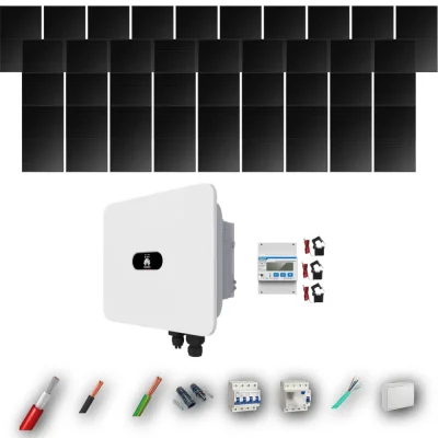Kit Solar Trifásico Full Black Autoconsumo Huawei 17kW 36xPanel Solar Longi 475Wp 37 Paneles - CuencaSolar