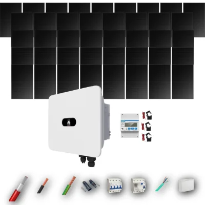 Kit Solar Trifásico Full Black Autoconsumo Huawei 20kW 40xPanel Solar Hyundai 500Wp 41 Paneles - CuencaSolar