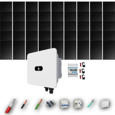 Kit Solar Trifásico Full Black Autoconsumo Huawei 20kW 40xPanel Solar Longi 475Wp 45 Paneles - CuencaSolar