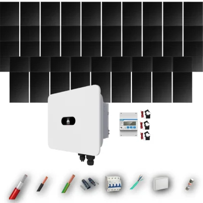 Kit Solar Trifásico Full Black Autoconsumo Huawei 25kW 47xPanel Solar Longi 475Wp 48 Paneles - CuencaSolar