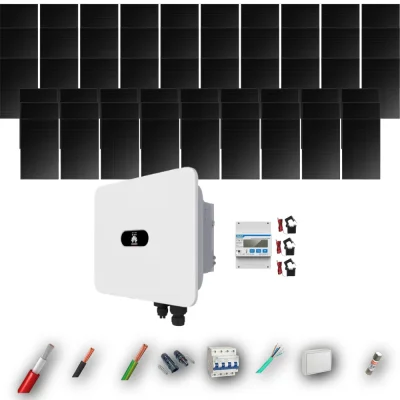 Kit Solar Trifásico Full Black Autoconsumo Huawei 25kW 47xPanel Solar Longi 475Wp 57 Paneles - CuencaSolar