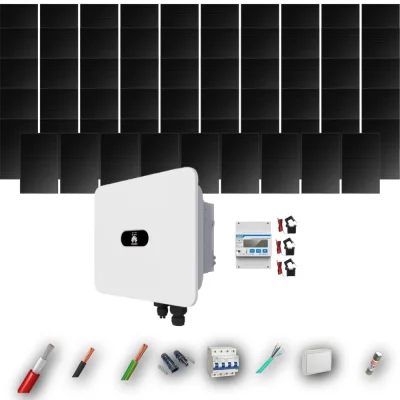 Kit Solar Trifásico Full Black Autoconsumo Huawei 25kW 47xPanel Solar Longi 475Wp 59 Paneles - CuencaSolar