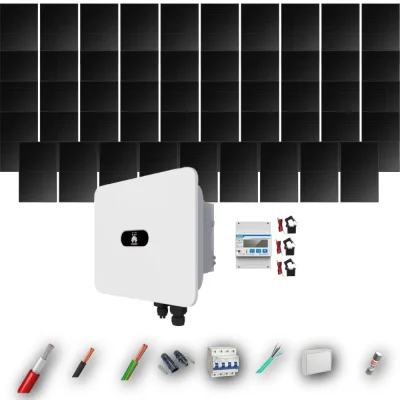 Kit Solar Trifásico Full Black Autoconsumo Huawei 25kW 47xPanel Solar Longi 475Wp 49 Paneles - CuencaSolar