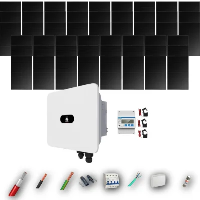 Kit Solar Trifásico Full Black Autoconsumo Huawei 25kW 47xPanel Solar Longi 475Wp 51 Paneles - CuencaSolar