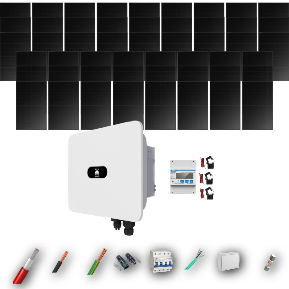 Kit Solar Trifásico Full Black Autoconsumo Huawei 25kW 47xPanel Solar Longi 475Wp 51 Paneles - CuencaSolar