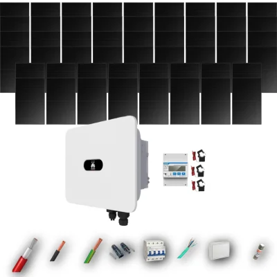 Kit Solar Trifásico Full Black Autoconsumo Huawei 25kW 47xPanel Solar Longi 475Wp 52 Paneles - CuencaSolar