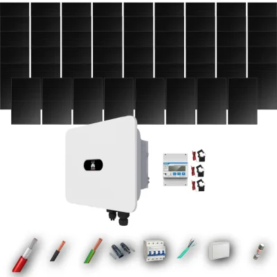 Kit Solar Trifásico Full Black Autoconsumo Huawei 25kW 47xPanel Solar Longi 475Wp 53 Paneles - CuencaSolar