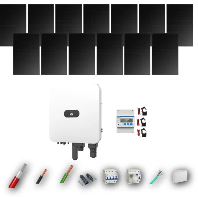 Kit Solar Trifásico Full Black Autoconsumo Huawei 5kW 4xPanel Solar Longi 475Wp 13 Paneles - CuencaSolar