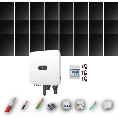 Kit Solar Trifásico Full Black Autoconsumo Huawei 8kW 20xPanel Solar Hyundai 500Wp 24 Paneles - CuencaSolar