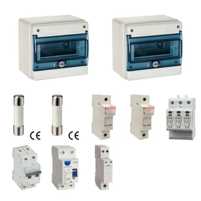 Kit de 2 cuadros fotovoltaicos: DC 1 string 16A gPV y AC 16A monofásico – 1000V: dos envolventes y protecciones principales
