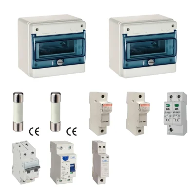 Kit de 2 cuadros fotovoltaicos: DC 1 string 16A gPV y AC 16A monofásico – 600V: dos envolventes y protecciones principales
