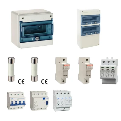 Kit de 2 cuadros fotovoltaicos: DC 1 string 16A gPV y AC 32A trifásico – 1000V: dos envolventes y protecciones principales