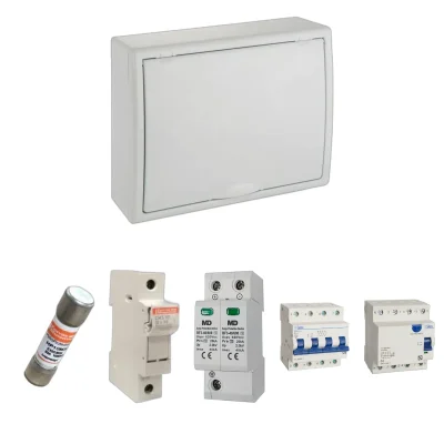 Kit de cuadro fotovoltaico: DC 1 string 30A gPV y AC 16A trifásico – 600V: una envolvente y las protecciones incluidas