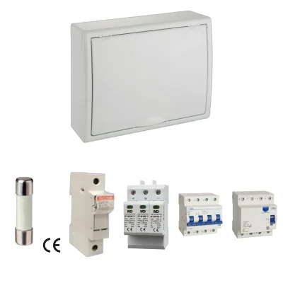 Kit de cuadro fotovoltaico: DC 2 strings 16A gPV y AC 16A trifásico – 1000V: una envolvente y las protecciones incluidas