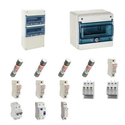 Kit de 2 cuadros fotovoltaicos: DC 2 strings 30A gPV y AC 16A monofásico – 1000V: dos envolventes y protecciones principales