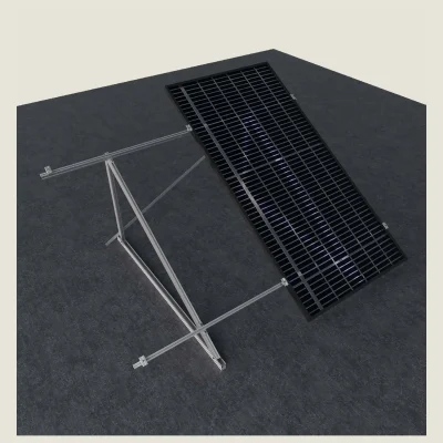 Kit de estructura Sunfer para 10 paneles solares en vertical – cubierta plana con triángulo cerrado a 30° para paneles de hasta 1800 mm - CuencaSolar