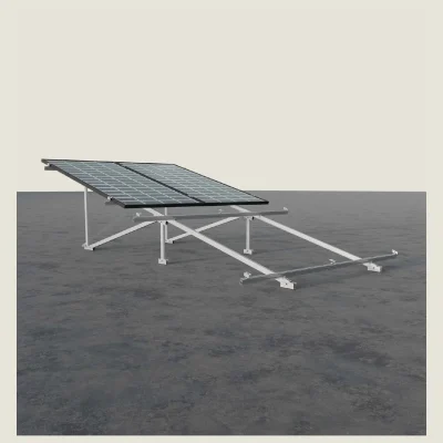 Kit de estructura Sunfer para 12 paneles solares en vertical – cubierta plana en dos filas con inclinación de 15° - CuencaSolar