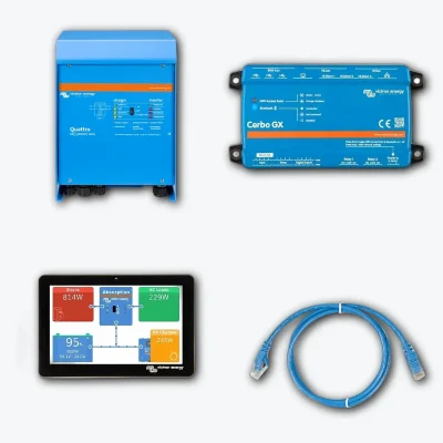 Pack Victron Quattro 12/3000/120-50/50 + Cerbo GX MK2 + GX Touch 50 - CuencaSolar