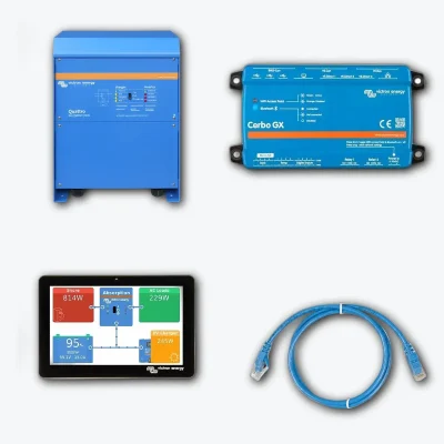 Pack Victron Quattro 24/5000/120-100/100 + Cerbo GX MK2 + GX Touch 50 - CuencaSolar