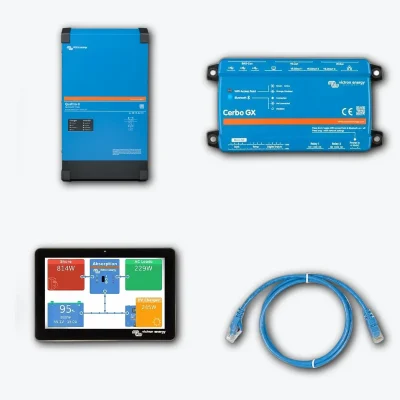 Pack Victron Quattro-II 24/5000/120-50/50 + Cerbo GX MK2 + GX Touch 50 - CuencaSolar