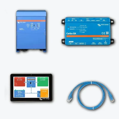 Pack Victron Quattro 48/8000/110-100/100 + Cerbo GX MK2 + GX Touch 50 - CuencaSolar