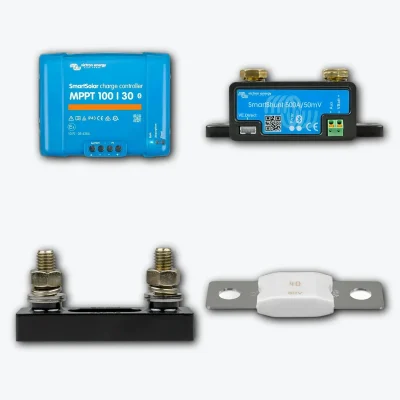 Pack Victron SmartSolar MPPT 100/30 + SmartShunt 500A + Protección 40 A - CuencaSolar