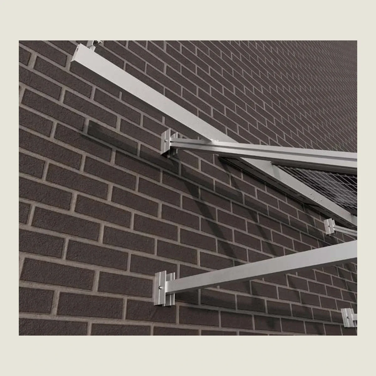 Kit de estructura Sunfer para 5 paneles solares en vertical – fachada inclinada 30–35° - CuencaSolar