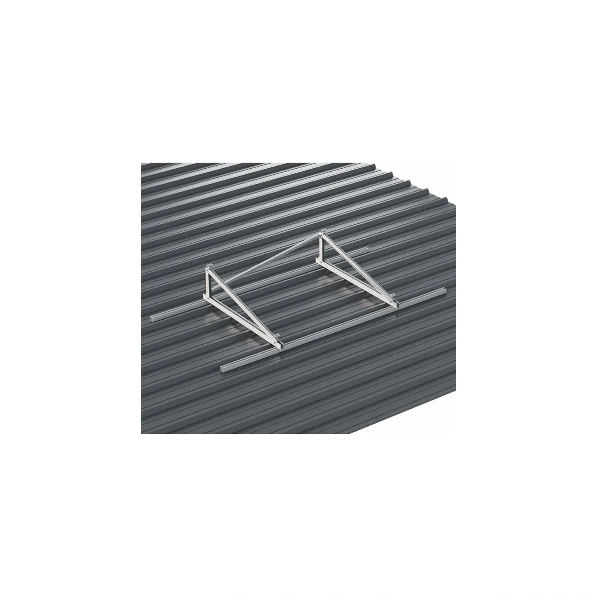 Pack de estructuras Sunfer para 17 paneles solares en horizontal – conjuntos independientes con subestructura integrada a 15° - CuencaSolar