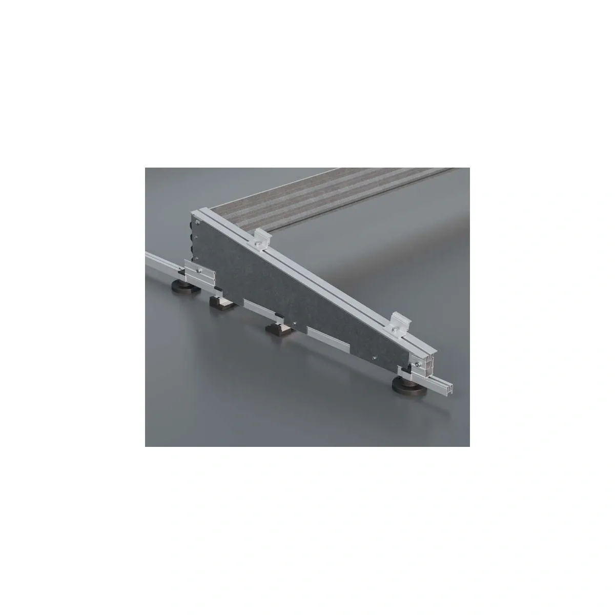Kit de estructura lastrada Sunfer para 6 paneles solares en horizontal – 3 filas, orientación sur, 10°, hasta 1,8 m (Sunfer 29H) - CuencaSolar