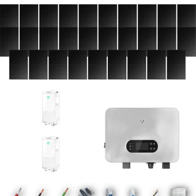 [GOODWE-RANGE-20260917] AISL HANERSUN510FB ESUNIQ 12KW POWERBRICK 2B 27-31P | Kit Solar Aislada GoodWe 13.77 kWp 27 Paneles Hanersun 510Wp Full Black bifacial ES Uniq 12 kW 2 Baterías Dyness PowerBrick Plus 32.14 kWh Monofásico 29 Paneles - CuencaSolar