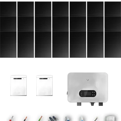 [GOODWE-RANGE-20260917] AISL HANERSUN510FB ESUNIQ 8KW LYNXU 2B 21P | Kit Solar Aislada GoodWe 10.71 kWp 21 Paneles Hanersun 510Wp Full Black bifacial ES Uniq 8 kW 2 Baterías GoodWe Lynx U G3 10 kWh Monofásico 21 Paneles - CuencaSolar