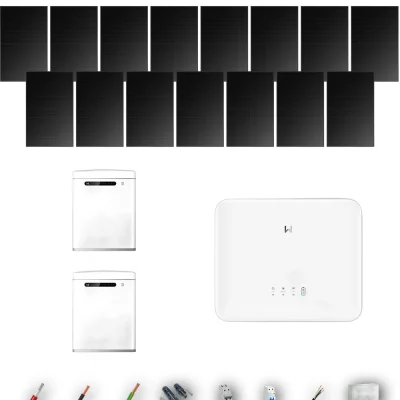[GOODWE-RANGE-20260917] AISL HYUNDAI500FB ESG2 6KW LYNXU 2B 14-16P | Kit Solar Aislada GoodWe 7.00 kWp 14 Paneles Hyundai 500Wp Full Black ES G2 6 kW 2 Baterías GoodWe Lynx U G3 10 kWh Monofásico 15 Paneles - CuencaSolar
