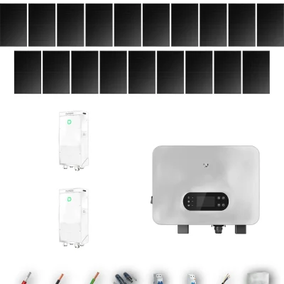 [GOODWE-RANGE-20260917] AISL HYUNDAI500FB ESUNIQ 8KW POWERBRICK 2B 14-20P | Kit Solar Aislada GoodWe 7.00 kWp 14 Paneles Hyundai 500Wp Full Black ES Uniq 8 kW 2 Baterías Dyness PowerBrick Plus 32.14 kWh Monofásico 19 Paneles - CuencaSolar