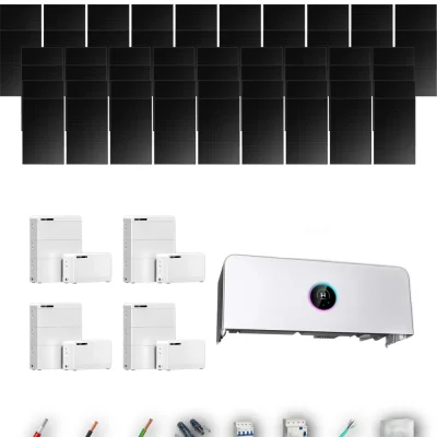 [GOODWE-RANGE-20260917] AISL HYUNDAI500FB ETA 25KW LYNXD83 4B 55-60P | Kit Solar Aislada GoodWe 27.50 kWp 55 Paneles Hyundai 500Wp Full Black ESA ETA 25 kW 4 Baterías GoodWe Lynx D G2 8,3 kWh 33.28 kWh Trifásico 56 Paneles - CuencaSolar