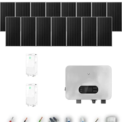 [GOODWE-RANGE-20260917] AUTO AIKO665 ESUNIQ 8KW POWERBRICK 2B 11-16P | Kit Solar Autoconsumo GoodWe 7.32 kWp 11 Paneles AIKO 665Wp N-Type ES Uniq 8 kW 2 Baterías Dyness PowerBrick Plus 32.14 kWh Monofásico 15 Paneles - CuencaSolar