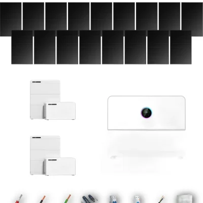 [GOODWE-RANGE-20260917] AUTO HANERSUN510FB EHA 8KW LYNXD51 2B 16-21P | Kit Solar Autoconsumo GoodWe 8.16 kWp 16 Paneles Hanersun 510Wp Full Black bifacial ESA EHA 8 kW 2 Baterías GoodWe Lynx D G2 5,1 kWh 10.24 kWh Monofásico 17 Paneles - CuencaSolar