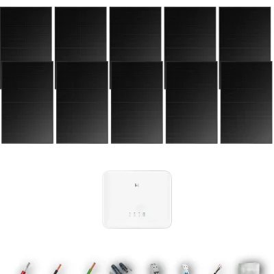 [GOODWE-RANGE-20260917] AUTO HANERSUN510FB ESG2 5KW NONE 0B 10-13P | Kit Solar Autoconsumo GoodWe 5.10 kWp 10 Paneles Hanersun 510Wp Full Black bifacial ES G2 5 kW Monofásico 10 Paneles - CuencaSolar