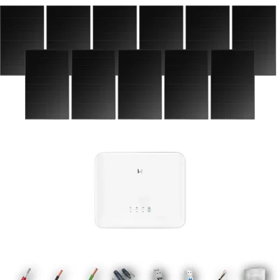 [GOODWE-RANGE-20260917] AUTO HANERSUN510FB ESG2 5KW NONE 0B 10-13P | Kit Solar Autoconsumo GoodWe 5.10 kWp 10 Paneles Hanersun 510Wp Full Black bifacial ES G2 5 kW Monofásico 11 Paneles - CuencaSolar