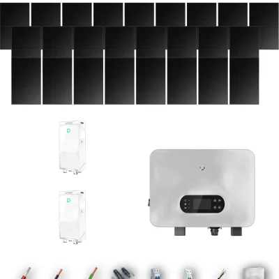 [GOODWE-RANGE-20260917] AUTO HANERSUN510FB ESUNIQ 10KW POWERBRICK 2B 22-26P | Kit Solar Autoconsumo GoodWe 11.22 kWp 22 Paneles Hanersun 510Wp Full Black bifacial ES Uniq 10 kW 2 Baterías Dyness PowerBrick Plus 32.14 kWh Monofásico 25 Paneles - CuencaSolar