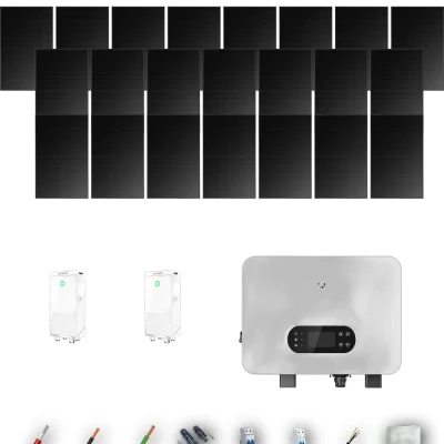 [GOODWE-RANGE-20260917] AUTO HANERSUN510FB ESUNIQ 10KW POWERBRICK 2B 22-26P | Kit Solar Autoconsumo GoodWe 11.22 kWp 22 Paneles Hanersun 510Wp Full Black bifacial ES Uniq 10 kW 2 Baterías Dyness PowerBrick Plus 32.14 kWh Monofásico 22 Paneles - CuencaSolar