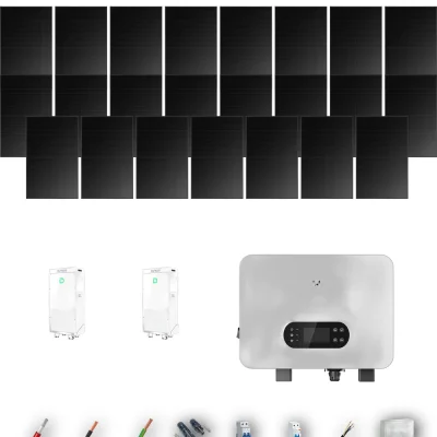 [GOODWE-RANGE-20260917] AUTO HANERSUN510FB ESUNIQ 10KW POWERBRICK 2B 22-26P | Kit Solar Autoconsumo GoodWe 11.22 kWp 22 Paneles Hanersun 510Wp Full Black bifacial ES Uniq 10 kW 2 Baterías Dyness PowerBrick Plus 32.14 kWh Monofásico 23 Paneles - CuencaSolar